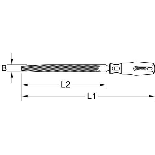 Lime demi-ronde BERYLLIUMPLUS bâtarde 250 mm KS TOOLS 962.7101 photo du produit Secondaire 1 L