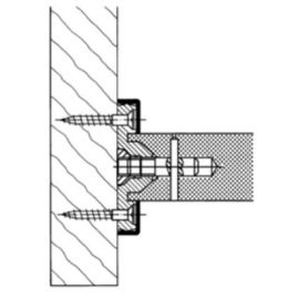 Fixation Hewi simple sur rosace diamètre 30 mm noir 90 - BA1.30PA 90 pas cher Principale M