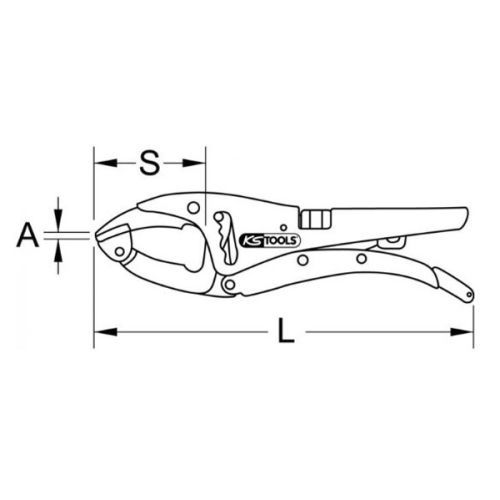 Pince étau 10'' Pro bec long KS TOOLS 115.1117 photo du produit Secondaire 1 L