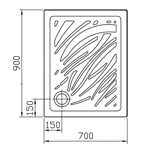 Receveur de douche ARKITEKT 90x70cm antidérapant - VITRA - 4098L003M0578 pas cher Secondaire 1 L