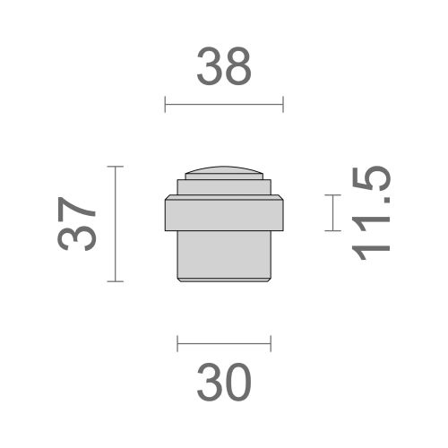 Butoir de sol 3637 finition alu argent sur carte HERACLES ZL-I-3637F1 photo du produit Secondaire 1 L