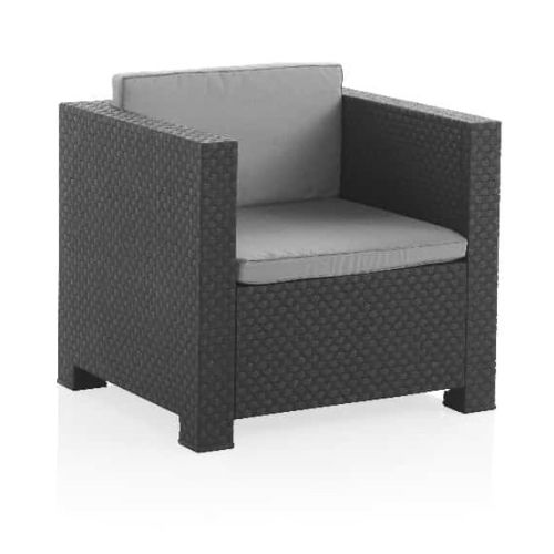 Ensemble de chaises et table de rangement DIVA 4 places graphite - SHAF - 55446 pas cher Secondaire 1 L