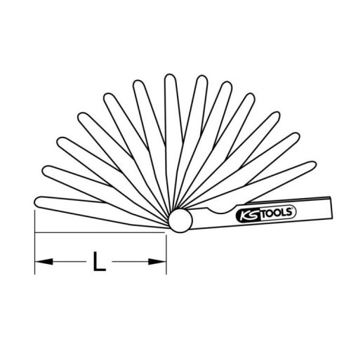 Jauge d'&eacute;paisseur anti-magn&eacute;tique 8 lames KS TOOLS 300.0611 photo du produit Secondaire 2 L
