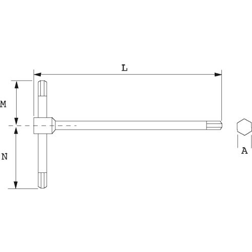 Clé Tournevis en "T" plat de 6 mm SAM OUTILLAGE 72157S6 photo du produit Secondaire 1 L