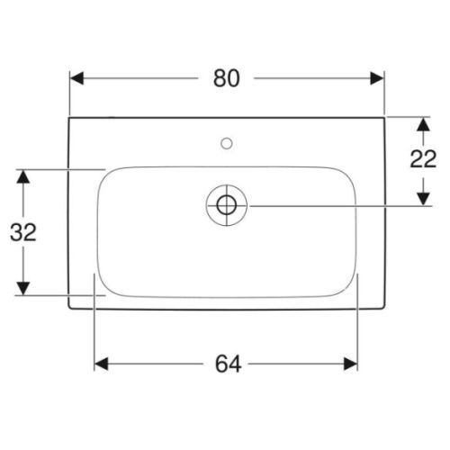 Kit lavabo avec meuble bas BASTIA 80CM - GEBERIT - 099457ABLB4 pas cher Secondaire 1 L