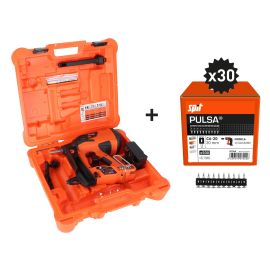 Cloueur Spit PULSA 27E PACK +15000 clous C6-20 + 1 batterie 2,5 Ah + 1 chargeur en coffret - 019489 photo du produit Principale M