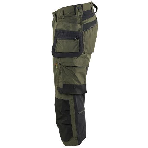 Pantacourt de travail stretch 2D vert foret/noir T38 - BLÅKLÄDER - 175418324298C44 pas cher Secondaire 3 L