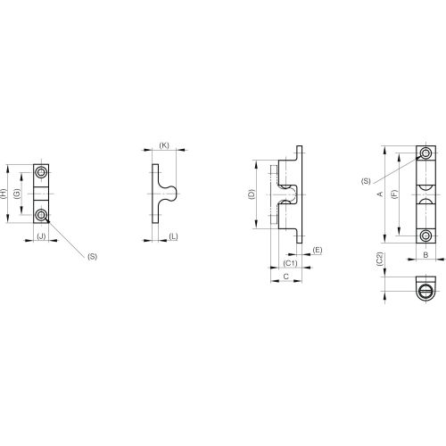 Loqueteau &agrave; 2 billes 42,5x8mm - PINET - 1674211 pas cher Secondaire 1 L