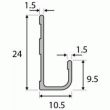 PROFIL CIMAISE ALU ANOD ARGENT LG 2ML PERCEE pas cher Secondaire 1 S