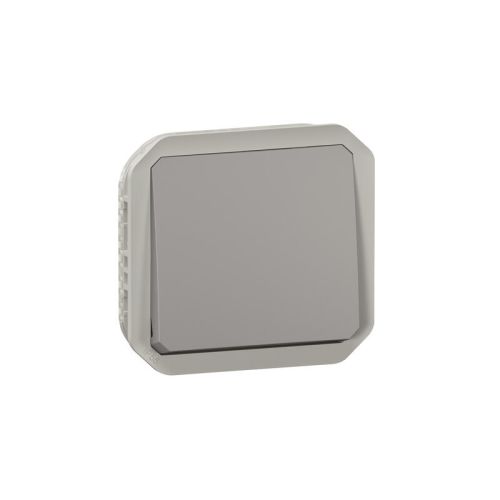 Poussoir NO PLEXO 10 A avec enjoliveur finition gris - LEGRAND - 069540L pas cher Secondaire 2 L