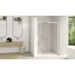 Parois de douche SMART DESIGN coulissant 127 - 140 cm profilé blanc avec verre transparent KINEDO PA9214BTNE photo du produit