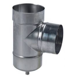 T&eacute; de tubage EQ 90&deg; inox 304 avec purge Ten - 884155 pas cher Principale M