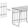 Bardage de fond pour abri B813C en tôle galva - B813CBAR pas cher