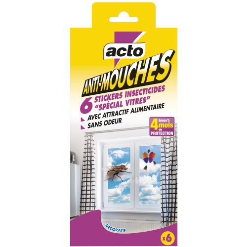 Stickers anti-mouches spécial vitres ACTO INSECTICIDES MOUCH3 photo du produit