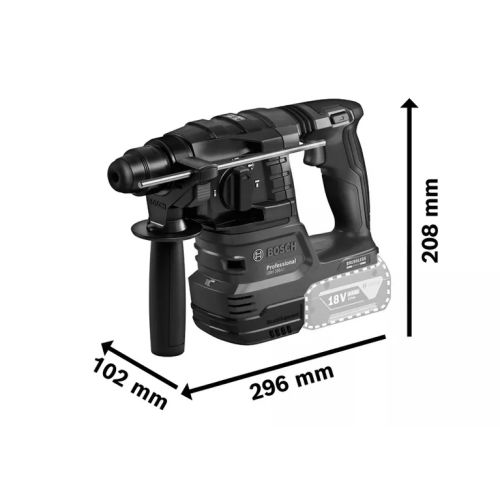 Set de 3 outils 18V (GSR 18V-65 + GWS 18V-8 + GBH 18V-22) + 2 batteries 4Ah + chargeur rapide + sac de transport - BOSCH - 0615A50094 pas cher Secondaire 7 L