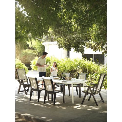 Ensemble de 6 chaises GRANA + table blanche extensible ATLANTIQUE - SHAF pas cher Secondaire 3 L