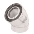 Coude 45° Rolux condensation D60/100 mm PPTL/PP sekurit UBBINK 229200 photo du produit