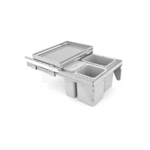 Poubelle coulissante 3 bacs + étagère coulissante pour meuble 600 - SIGE SPA - 575+ pas cher