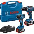 Pack 2 outils 18 V (GDR18V-200 + GSR18V-55 Professional) + 2 batteries 4 Ah + chargeur en coffret L-Case BOSCH 06019J2108 photo du produit