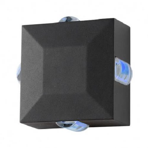 Applique murale LED 6 W carré 4 diffuseurs bleu MIIDEX LIGHTING 67806 photo du produit