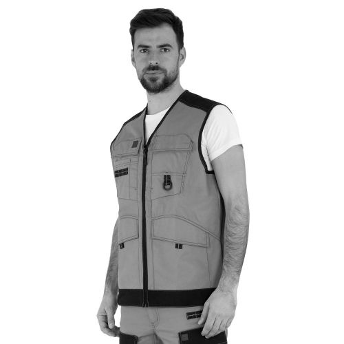 Gilet de travail TROWEL sans manches 9ATTUP gris/noir T4 - LAFONT - LA-9ATTUP-887-4 pas cher Secondaire 2 L