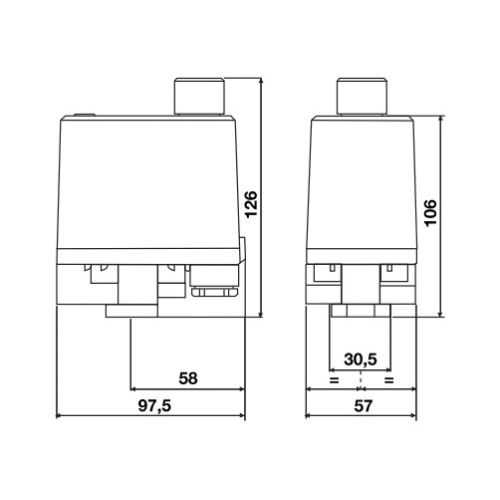 Contacteur manom&eacute;trique XMP 12 PM Tripolaire - JETLY - 412512 pas cher Secondaire 1 L