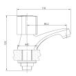 Robinet de lavabo Tempo sans vidage GARIS R02-17026EC photo du produit Secondaire 1 S