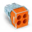 Bornes pour boîtes de dérivation H13,1 mm avec boîtier transparent 04 conducteurs nouveau modèle boîte de 100 WAGO 773-104 photo du produit Secondaire 1 S
