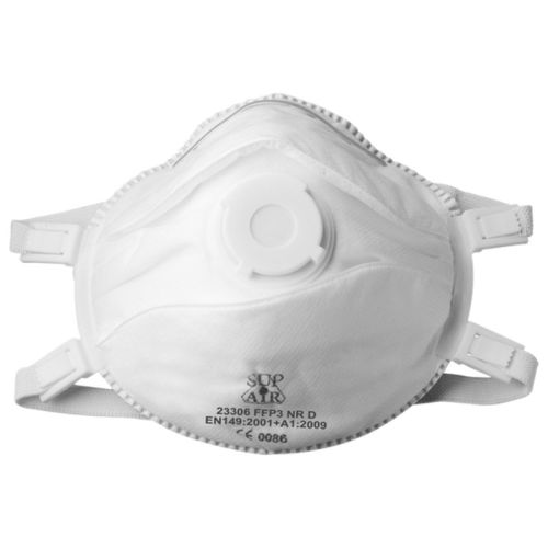 Boîte de 10 masques coques respiratoires jetables avec valve FFP1 NR D SL - COVERGUARD - 23106 pas cher