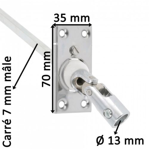 Sortie de caisson 45° sous coffre sortie carré de 7mm entré diamètre 13mm - M1191 pas cher Secondaire 2 L