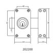 Verrou à bouton étroit VEGA cylindre de 45 mm JPM 202000-01-0A photo du produit Secondaire 2 S