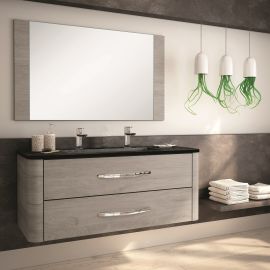 Meuble de salle de bain Cosynéo simple vasque 2 tiroirs TAGO 80 cm photo du produit Principale M