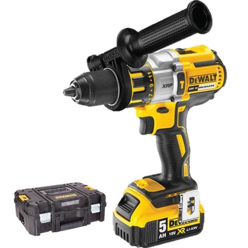 Perceuse-visseuse à percussion 18 V + 2 batteries 5 Ah + coffret TSTAK DEWALT DCD996P2-QW photo du produit Secondaire 1 L