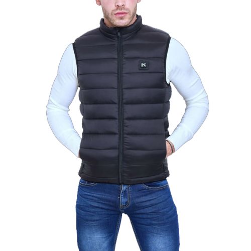 Doudoune gilet chauffant sans manche noir TS batterie incluse KYMAXX IAN.S photo du produit