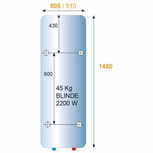 Chauffe-eau électrique BLINDÉE verticale murale monophasé 200L - CHAFFOTEAUX - 3000577 pas cher Secondaire 1 L