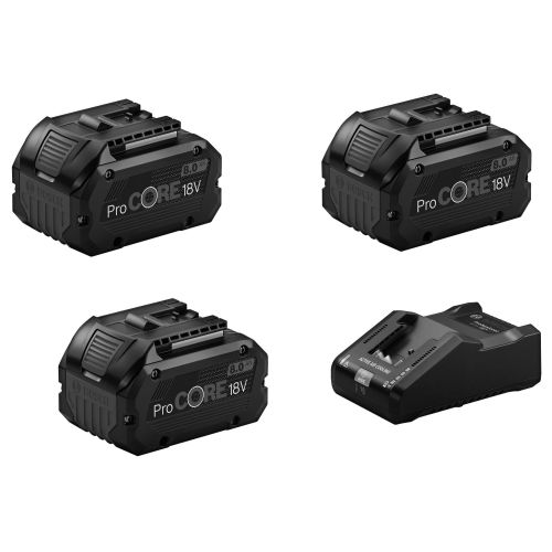 Pack de 3 batteries ProCORE 18V 8Ah + chargeur GAL18V-160 - BOSCH - 0615A5004Y pas cher