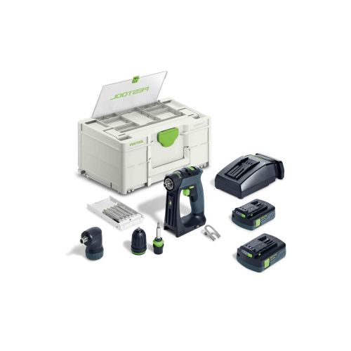 Perceuse-visseuse 18 V CXS 18 C 3,0-SET + 2 batteries 3 Ah + chargeur + coffret Systainer SYS3 FESTOOL 576884 photo du produit