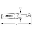 Porte-embout magnétique slim 1/4 '' à verrouillage automatique KS TOOLS 514.1113 photo du produit Secondaire 1 S