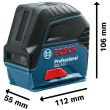 Laser point et ligne 3 x 1,5 V GCL 2-15 (sans batterie ni chargeur) en boîte carton BOSCH 0601066E00 photo du produit Secondaire 1 S