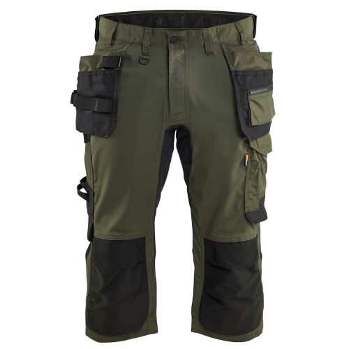 Pantacourt de travail stretch 2D vert foret/noir T38 - BLÅKLÄDER - 175418324298C44 pas cher