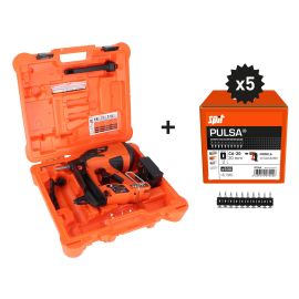 Cloueur Spit PULSA 27E PACK +2500 clous C6-20 + 1 batterie 2,5 Ah + 1 chargeur en coffret - 019484 photo du produit Principale M