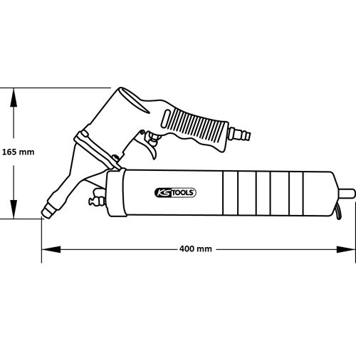 Pistolet à graisse pneumatique 400 ml KS TOOLS 515.3900 photo du produit Secondaire 1 L
