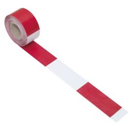 Ruban de signalisation Ks Tools hybride rouge et blanc 80 mm x 500 m - 917.3899 photo du produit Principale M