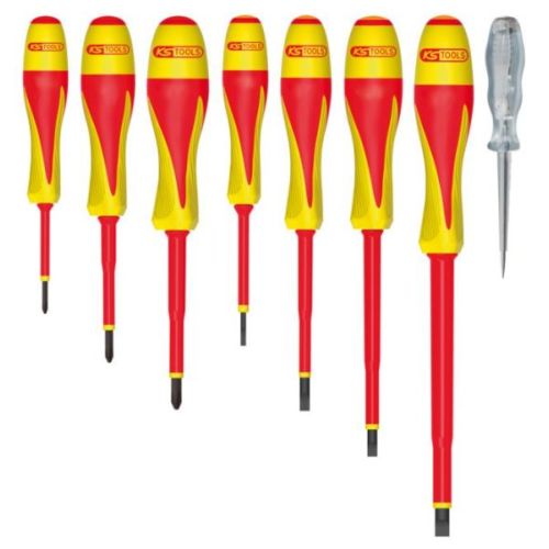 Jeu de 8 tournevis bi-matière isolés 1000 V KS TOOLS 922.6218 photo du produit