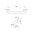 Barre d'appui droite BASIC D32 300 mm époxy blanc DELABIE 35050W photo du produit