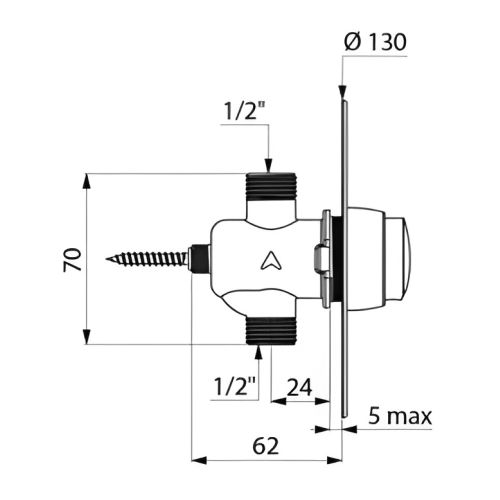 Robinet de douche temporis&eacute; TEMPOSOFT 2 - DELABIE - 749428 pas cher Secondaire 1 L