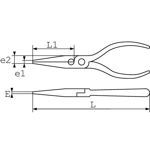 Pince à bec demi-rond droit d'électromécanicien 175mm - SAM OUTILLAGE - 237-10 pas cher Secondaire 1 L