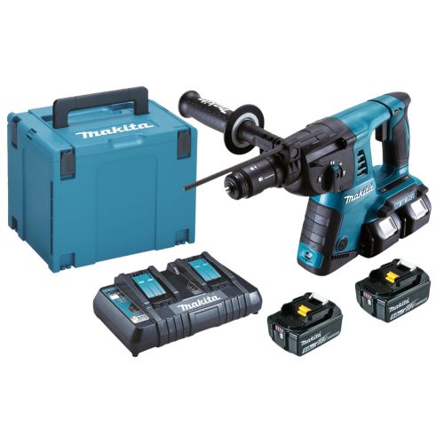 Perforateur SDS Plus 36 V + 4 batteries 5 Ah + chargeur + coffret MAKPAC MAKITA DHR264PT4J photo du produit