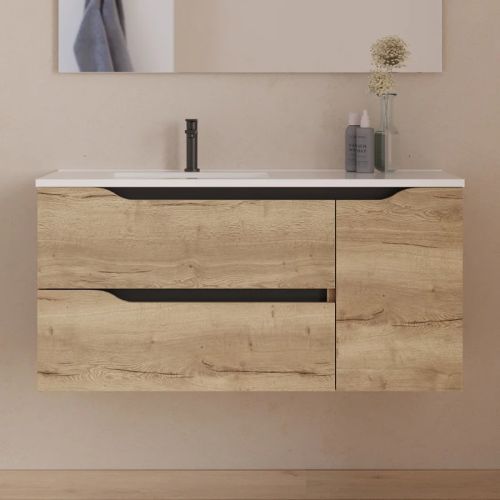 Meuble ZARZA vasque 2 tiroirs pas cher