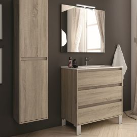 Meuble de salle de bain Cosynéo simple vasque à 3 tiroirs TIRIS 3C pas cher Principale M